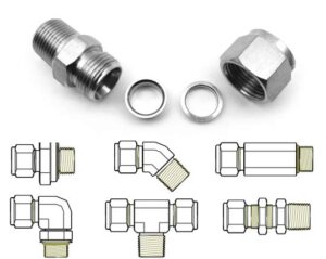 Titanium Gr 2 Tube to Male Fittings